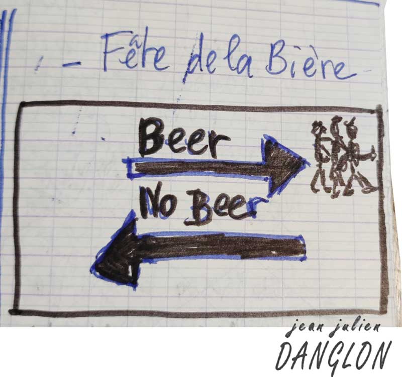 Danglon Jean-Julien poète et artiste peintre, beer or no beer