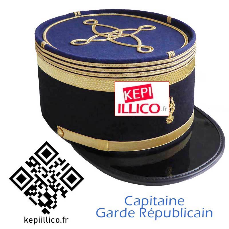 Képi Capitaine garde républicain - KEPIILLICO0.FR