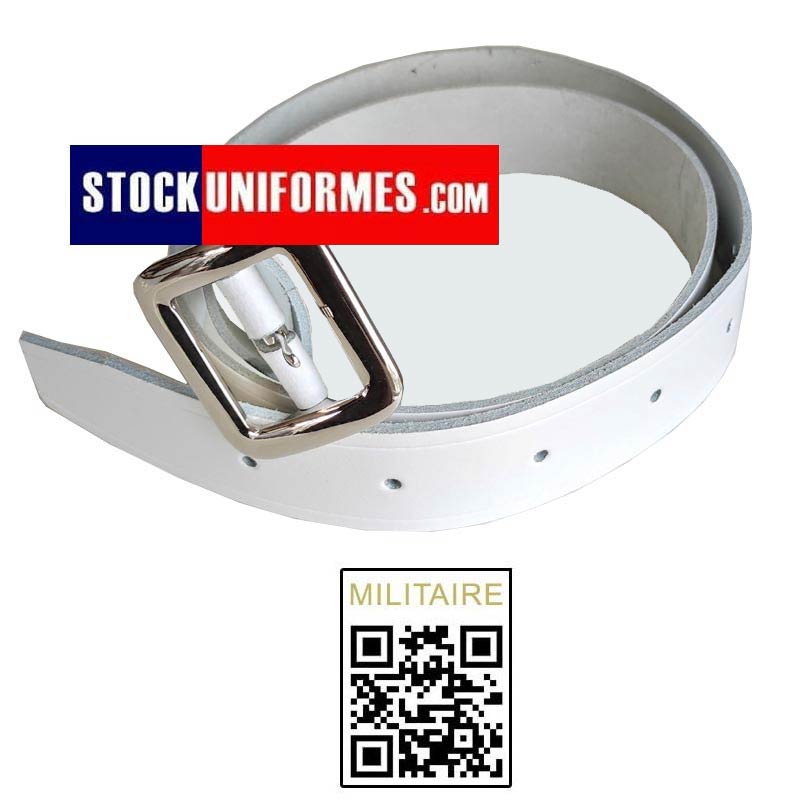 ceinturon cuir blanc | Stockuniformes.com