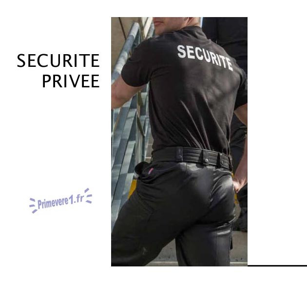 Uniforme Sécurité Privé - pantalon noir - gilet brodé SECURITE - chaussures d'intervention